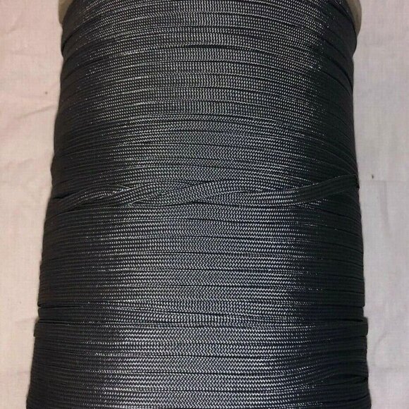 NEW CHARCOAL 550 CORD PARACORD NYLON PARALINE FLAT HOLLOW CORELESS - Picture 7 of 7